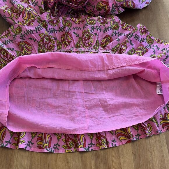 Rahi Mini Dress Sz XS Amber Dress Floral Print Puff Sleeve Ruffle Romantic Boho - Picture 13 of 16